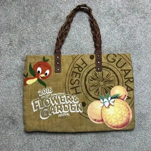 2018 Epcot Burlap Tote International Flowers & Garden Festival Hidden Mickey